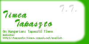 timea tapaszto business card